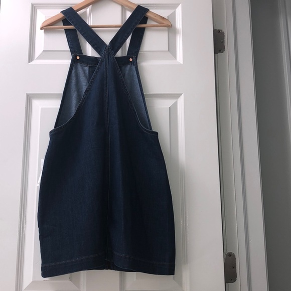 AE Zip Front Denim Overall Dress - Picture 4 of 7